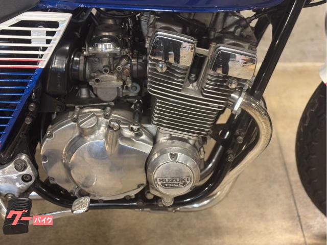 スズキ GSX400F ホワイトブルーF2カラー アップハンドル