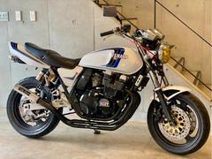 ヤマハ　ＸＪＲ４００　ホワイトブルーＹＳＰ　アップハンドル　プリティーレーシング　ＢＥＥＴ　サンスター　軽スロ