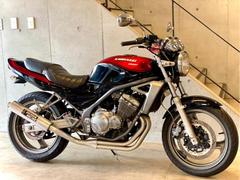 カワサキ　ＢＡＬＩＵＳ　ブラックレッド　コンドルハンドル　ダイシンマフラー　メッシュブレーキホース