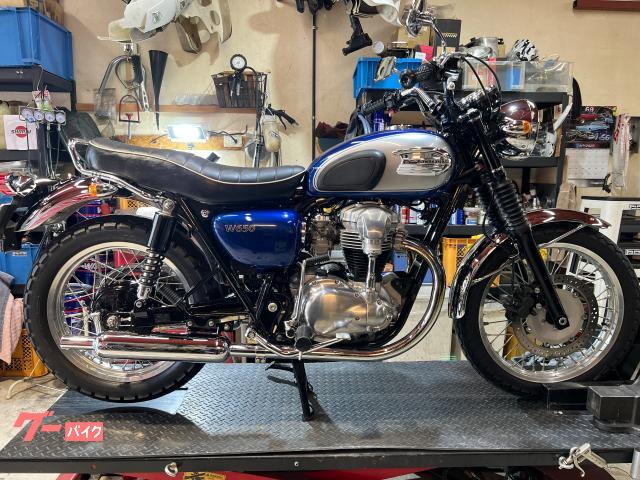 Ｗ６５０　ｋａｗａｓａｋｉ　社外キャプトンマフラー　社外ミドルアップハンドル　ＥＴＣ付き　ノーマルマフラーあり