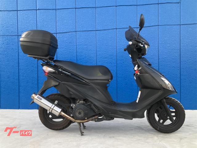 アドレスＶ１２５Ｓ　ＣＦ４ＭＡ型　ショートスクリーン　ＢＥＡＭＳカスタムマフラー　ＧＩＶＩリアボックス　フロントディスクブレーキ
