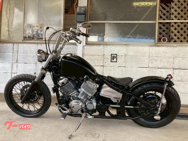 ドラックスター400フラットフェンダーKIT ブラック ヤマハ ドラッグスター400 フルブラックカスタム スポーツ