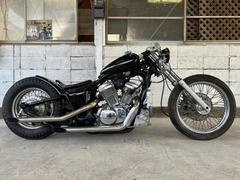 ホンダ　スティード４００　フルカスタム　ドラッグスタイル　スラッシュカットマフラー　カスタムペイント　チョッパー