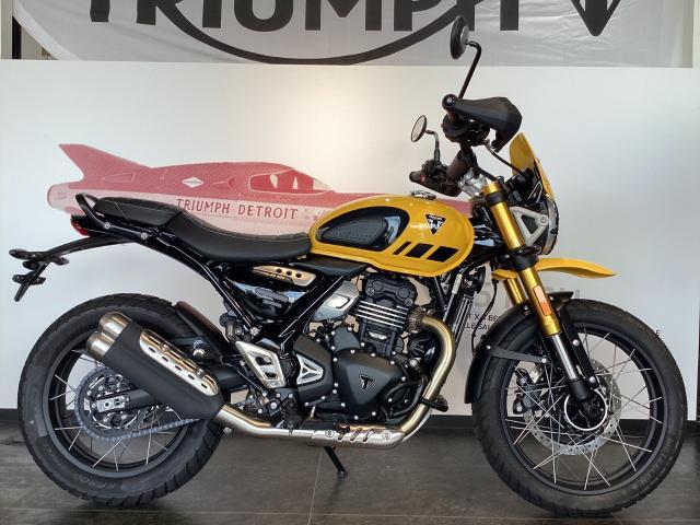 スクランブラー400XC 35mmローダウン仕様 2026年モデル 認定中古車 レーシングイエロー
