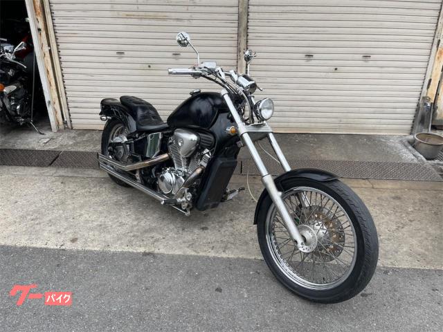 ホンダ スティード400 ロングフォーク トリプルツリー ローダウン