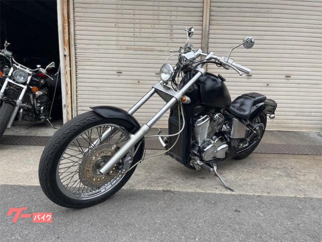 ホンダ スティード400 ロングフォーク トリプルツリー ローダウン