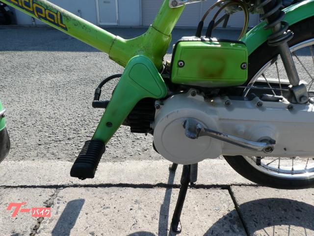 ホンダロードパルゼンマイ・・部品エンジン実働・・・マフラー付き ホンダ ロードパル ゼンマイ式始動エンジン 走行距離表示無し カゴ付き