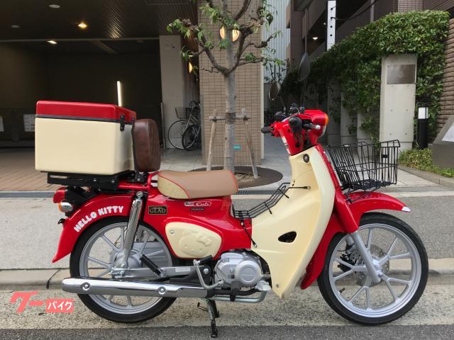 スーパーカブ１１０ハローキティ限定車・グリップヒーター・ＵＳＢ電源・リアスライドキャリア・リアトランク・フロントキャリア