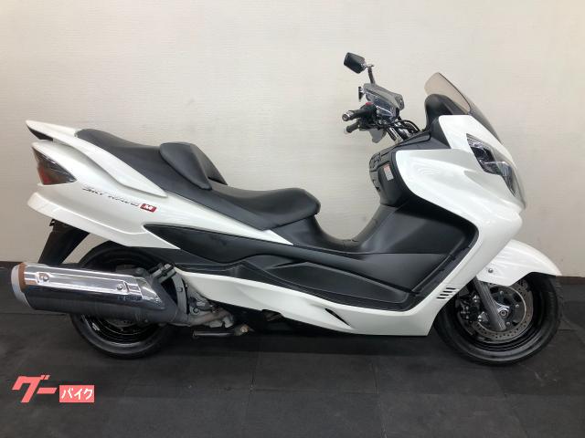 スカイウェイブ２５０　タイプＭ　防犯アラーム・ナックルバイザー・フロントフォークメッキカバー