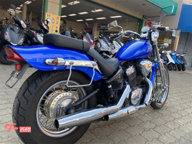 ★☆* スティード　スプリンガー400VLS★ブルー/検付★綺麗★カスタム/試乗済み☆★ スティード400VLS　スプリンガー　ビンテージカスタム　ステンスラッシュカットマフラー　エンジン始動