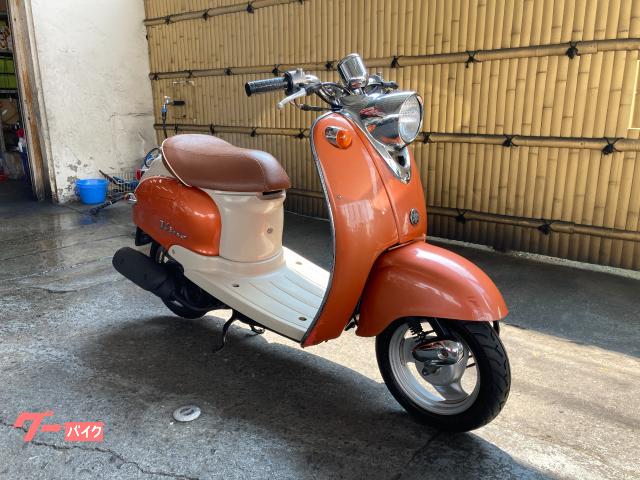 配送可&整備済】ヤマハ ビーノ オレンジ 2st 原付 バイク 50cc スクーター