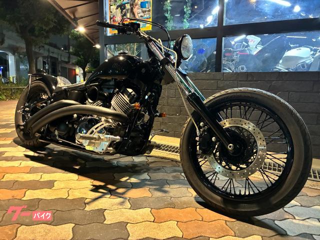 ドラッグスター４００　ニューロッドスタイルフルカスタム　ロングフォーク　ベントマフラー　シングルシート　新規車検２年付き