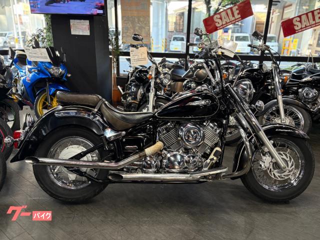 ドラッグスター４００クラシック　ＶＨ０２Ｊ　インジェクションモデル　スラッシュカットマフラー　エンジンガード　アップハンドル