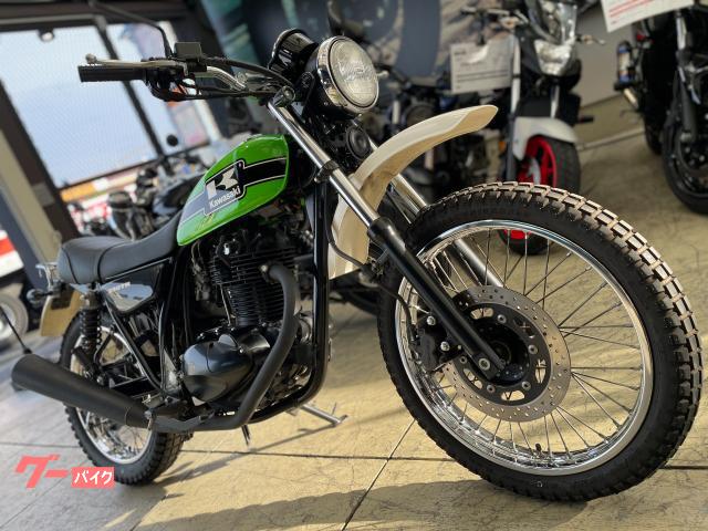 カワサキ 250TR ライムグリーン リアキャリア ハンドルブレース