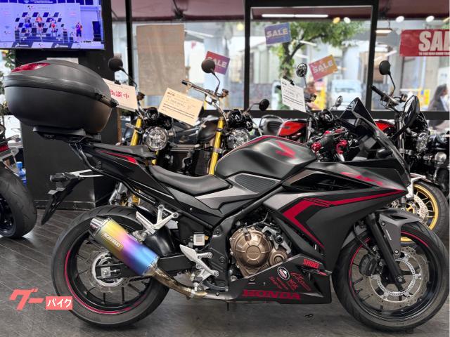 CBR400R ブラック/レッド MORIWAKIマフラー 別体式ETC 純正スペアキー付属 スモークスクリーン リアキャリア