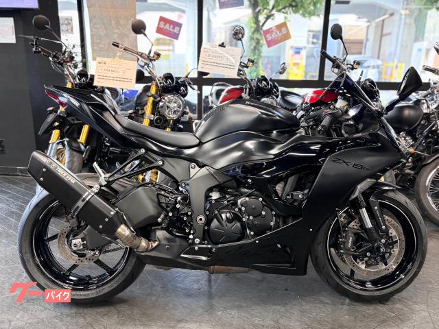 Ninja ZX−6R マットブラック 車検2年付き トリックスターマフラー バックステップ 別体式ETC 純正スペアキー付属