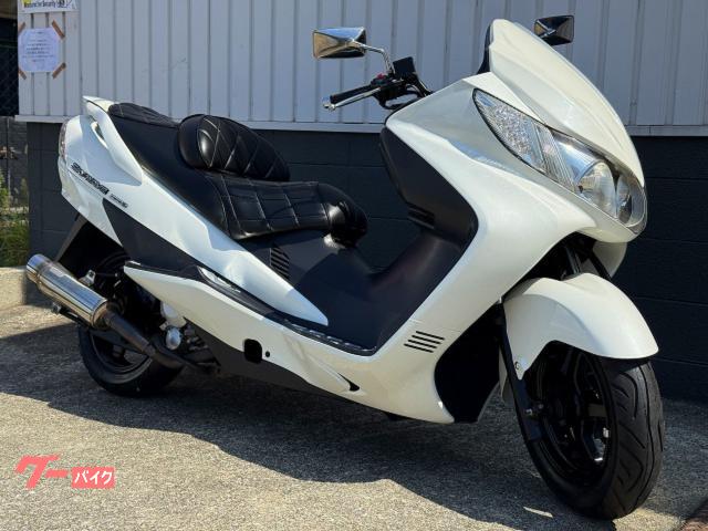 スカイウェイブ250 タイプS CJ43A 社外マスク Rossoマフラー LEDライト LEDテール ダイア柄シート