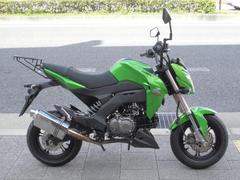 カワサキ　Ｚ１２５ＰＲＯ　　２０１６年モデル　キャンディライムグリーン　キタコステンレスマフラー　リアキャリア装備