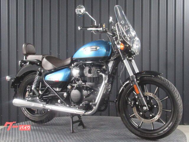 メテオ３５０　スーパーノヴァ　ブルー　正規ディーラー中古車　トリッパーナビ付き　サイドバック付き　ＲＡＭマウント