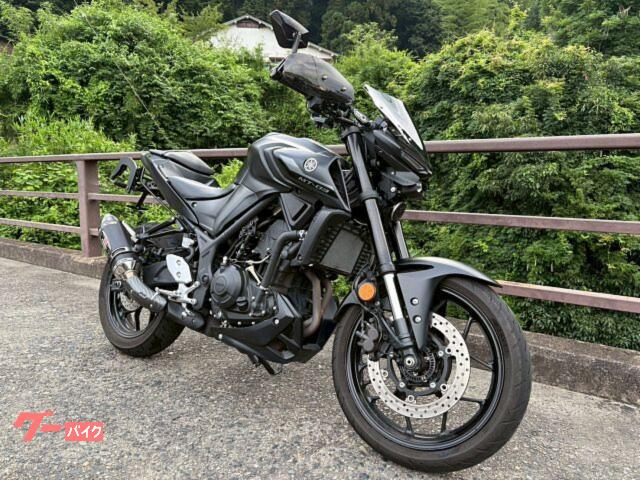 ＭＴ−０３（３２０ｃｃ）　ＲＨ２１Ｊ　ヨシムラマフラー　サイドパニアステー　バーエンドミラー　フェンダーレス　ナックルガード