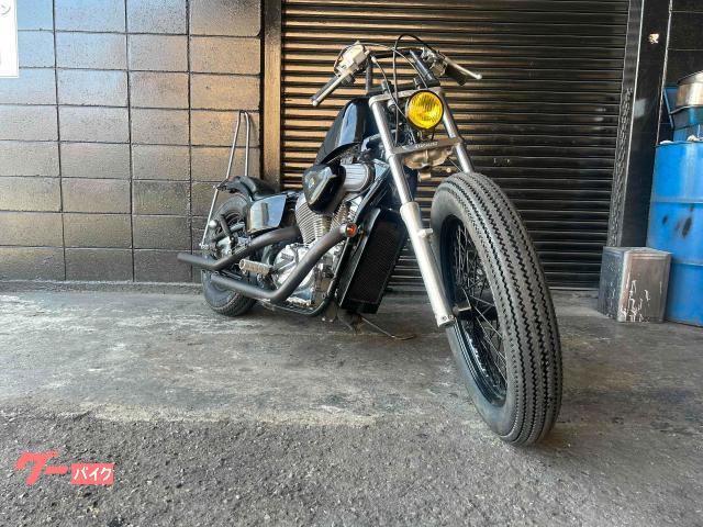 スティード４００　フルカスタム　フリスコスタイル　タイヤ新品　ミッドステップ　シーシーバー　スポタン