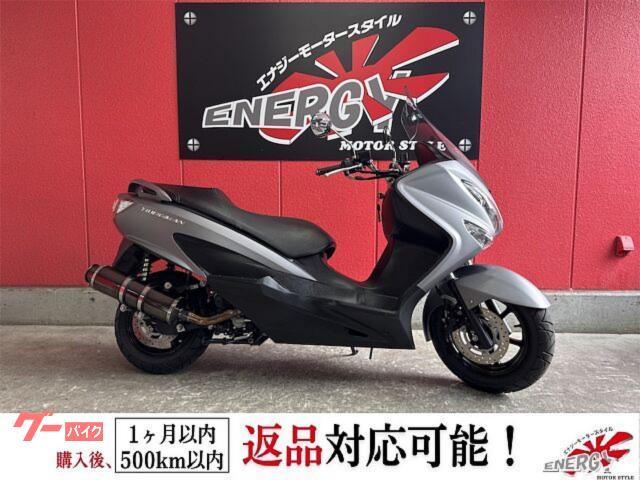 バーグマン２００　２０１９年モデル　マットフィブロイングレーメタリック　ハンドルポストカスタム　電源ソケット
