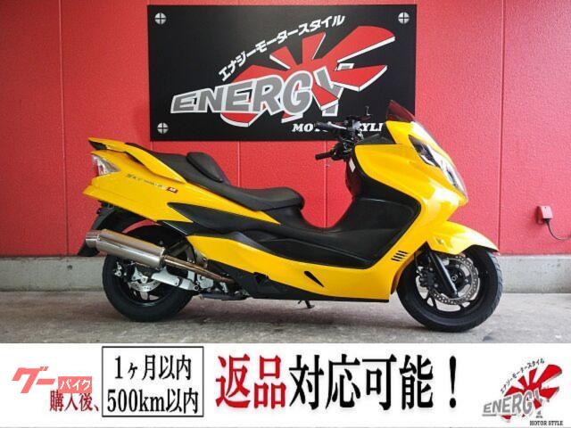 スカイウェイブ２５０　タイプＭ　ＳＵＺＵＫＩ　２００７年モデル　　社外ステンレスマフラー　カスタムミラー等　カスタム多数