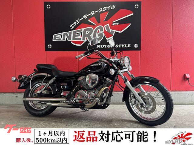 ドラッグスター２５０　２００８年モデル　キャブレター車　スラッシュカットマフラー　左右サイドバッグサポート付き　ＵＳＢ電源ポートあ