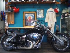 ホンダ　シャドウスラッシャー　ロングフォーク　スラッシュカットマフラー