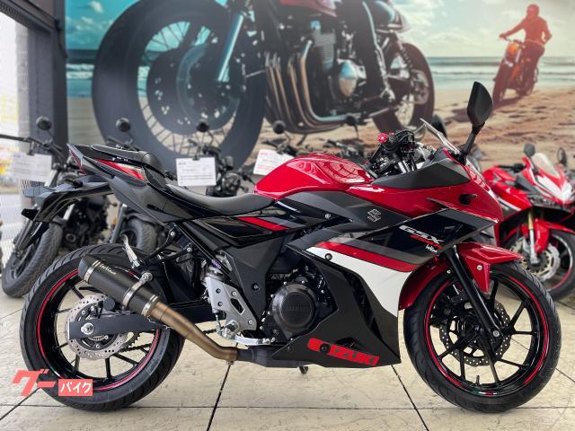 ＧＳＸ２５０Ｒ　レッド　カスタムマフラー　アジャスタブルレバー　マルチバー