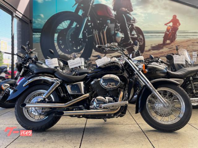 ホンダ シャドウ400 ブラック スラッシュカットマフラー