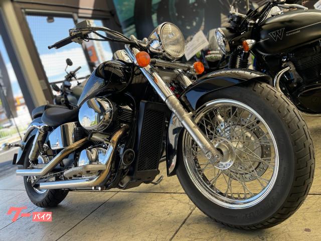 ホンダ シャドウ400 ブラック スラッシュカットマフラー