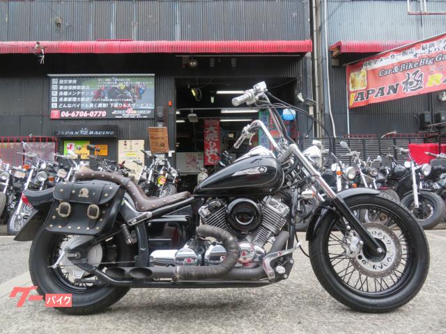 ドラッグスター４００　３ヵ月保証付　ブラックカラー　マフラー　アップハンドル　サイドバック　多数カスタム
