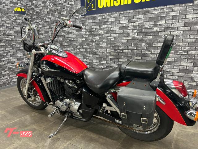 ホンダ シャドウ400 スラッシュカットマフラー バックレスト サイド