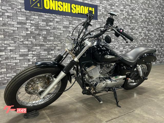 ヤマハ ドラッグスター250 スラッシュカットマフラー アップ