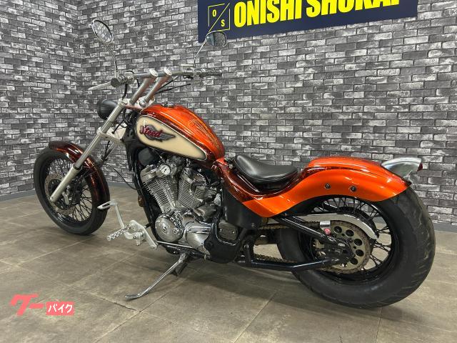 ホンダ スティード400 スラッシュカットマフラー フォーク