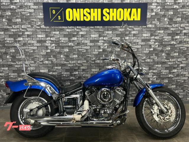 ドラッグスター４００　社外スラッシュカットマフラー　コブラシート　ＣＣバー