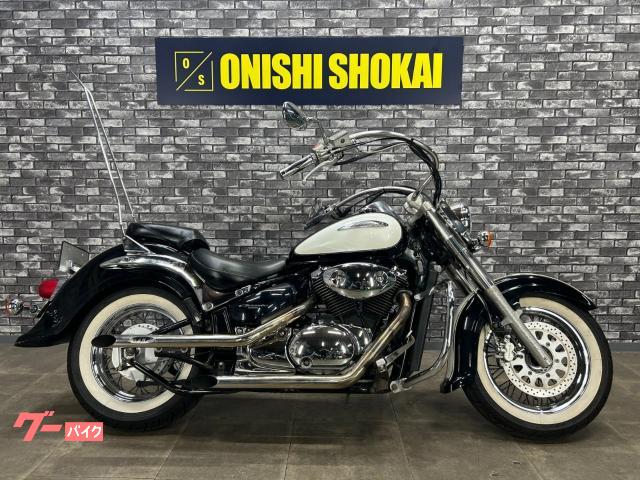 イントルーダークラシック４００　ＹＬＰスラッシュカットマフラー　カスタムハンドル　ＣＣバー　ホワイトリボンタイヤ