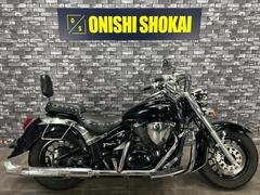 スズキ　イントルーダークラシック　フィッシュテールマフラー　バックレスト付き