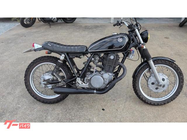 SR400 1988モデル1JR ブロックタイヤ ワイドハンドル オイルクーラー カスタムマフラー OVERバックステップ