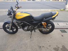 カワサキ　ＢＡＬＩＵＳ−II　社外マフラー　ハンドル　メッシュホース