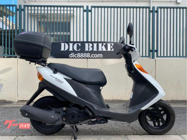 アドレスＶ１２５　２００７年規制前Ｋ７モデル　ＦＩ　　タイヤ前後新品　Ｒボックス付き