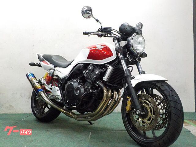 CB400Super Four VTEC Revo SP忠雄2本出マフラー ETC 純正スペアキー エンジンガード LED