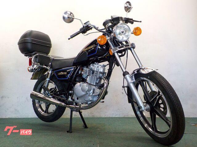 ＧＮ１２５Ｈ　リヤキャリア　リヤＢＯＸ　純正スペアキーカバー付き　フルノーマル　キャストホイール　ネイキッド