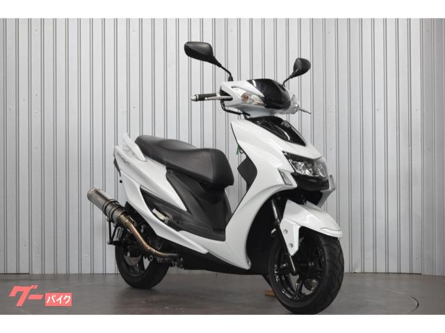 シグナスＸ　ＳＲ　２０２０年モデル　ホワイト　社外マフラー　フェンダーレス