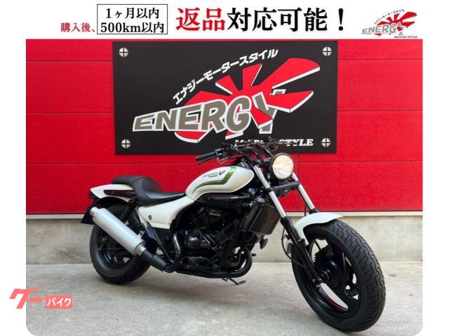 エリミネーター２５０Ｖ　２００１年モデル　キャブレター車　ポーラホワイト　ＵＳＢ・シガーソケット電源　社外アルミスリップオンマフラ