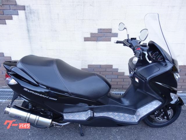 バーグマン２００　前後新品タイヤ　ビームス製フルエキステンマフラー　新品Ｖベルト　新品ウエイトローラー　ＰＯＳＨ製ヘビーバーエンド