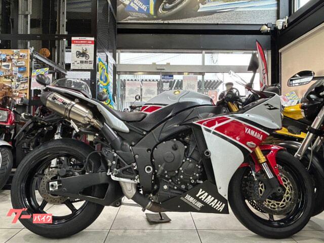 ＹＺＦ−Ｒ１　マフラー　スクリーン　ＥＴＣ　ＷＧＰ５０ｔｈ　Ａｎｎｉｖｅｒｓａｒｙ　Ｅｄｉｔｉｏｎ　ブルーイッシュホワイトカクテル