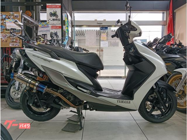 シグナスＸ　ＳＲ　ＹＡＭＡＨＡ　シグナスＸＳＲ　社外マフラー　社外ミラー　社外ハンドルグリップ　社外レバー　社外サイドスタンド