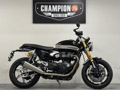 ＴＲＩＵＭＰＨ　スピードツイン１２００　純正タンクパッド　ＥＴＣ　ノーマル車両　バーエンドミラー　ツインスリップオンマフラー　フラットシート